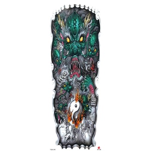 Pegatina de Jesús de 480x170mm, tatuaje del Rey León, tótem para brazo y espalda, pegatina de tatuaje de corona DIY, gran oferta - Product Image 5