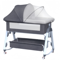Poussette multifonctionnelle best-seller avec berceau portable détachable et barrières mobiles