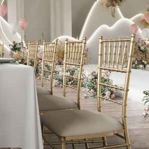 Çin Foshan fabrika toptan Metal altın altın düğün olay <span class=keywords><strong>Tiffany</strong></span> sandalyeler düğün Chiavari sandalye - Product Image 1