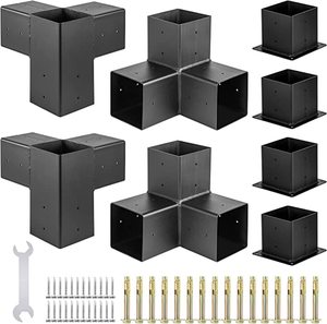 Parede pérgola extensão kit suporte <span class=keywords><strong>gazebo</strong></span> jardim ao ar livre kit suporte de <span class=keywords><strong>metal</strong></span> com suportes pérgola 4x4 3-way - Product Image 2