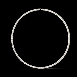 Collar de Tenis Clásico de Plata 925 Chapado en Oro Rosa con Diamantes Cultivados en Laboratorio, Brillo Intemporal, Lujoso y Moderno para Bodas y Aniversarios - Product Image 5