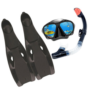 Ensemble de plongée complet : masque de plongée à tuba, palmes, anti-buée, TPU, équipement de natation et de plongée pour adulte, équipement d'été - Product Image 5