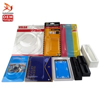 Boîte d'emballage en blister écologique et recyclable avec design de carte coulissante, logo personnalisé, PVC transparent, papier cartonné imprimé