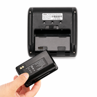 Mini-imprimante thermique portable 80 mm pour reçus, tickets et étiquettes autocollantes pour les commandes à emporter des restaurants et les bureaux de commande
