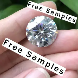 Top Quality White Round Loose Moissanite 1mm-10mm 8 Hearts And 8 Arrows Lab Grown Diamonds For Rings