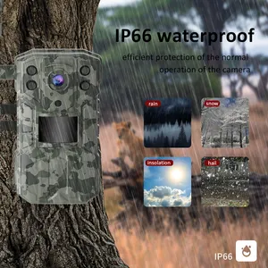 IP66 Waterproof Trail 48MP 1296p Clear 100ft Night Vision Motion Activated Hunting Game Camera With Fast 0.1s Trigger Speed