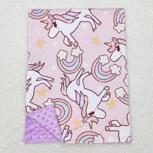 ผ้าห่มเด็กแรกเกิดสีชมพูยูนิคอร์นเรนโบว์ - Product Image 1