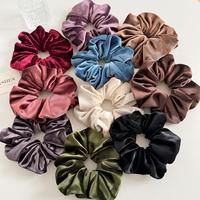 Vente en gros d'élastiques à cheveux surdimensionnés, personnalisés, faits main, en peluche moelleuse de qualité supérieure, style vintage boutique, sans pression pour la queue de cheval