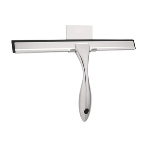 Venta al por mayor: Limpiacristales de lujo ecológico de 10 pulgadas para baño, dorado/plateado, con disco de montaje adhesivo y ventosa - Product Image 1