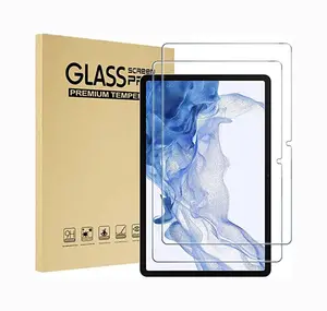 Samsung Galaxy Tab S8 Plus/S7 FE/Tab S7 Plus (SM-X800/X806) 12.4インチスクリーンプロテクター、9H強化ガラススクリーンフィルムHDクリア