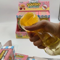 Jouet Squishy en Vaseline Transparente à l'Huile de Coco et Pomme, Vaseline Squishy Géante en Forme de Fruit à Presser, Jouet Sensoriel Anti-Stress, Cadeau, Vente en Gros