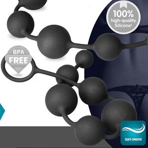 Bolas Anales de Silicona con Aumento Gradual de Tamaño y Anillo de Tracción Seguro, Fáciles de Limpiar, para Adultos - Product Image 3
