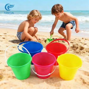 Individuelles Logo Kinder-Sandkasten Sommer-Strandspielzeug Wasser-Sand Kleiner Plastik-Eimer für den Strand Großpackung - Product Image 1