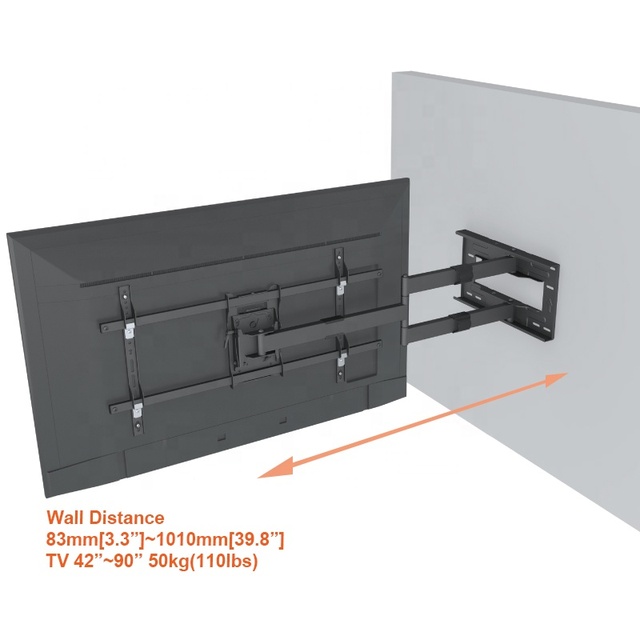 Full Motion TV Bracket TV Wall Mount Long Arm Adjustable TV Hanger With Max VESA 800x400mm