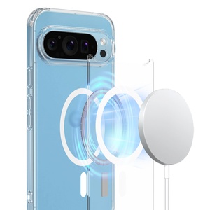 Para <span class=keywords><strong>Google</strong></span> <span class=keywords><strong>Pixel</strong></span> Case <span class=keywords><strong>Funda</strong></span> transparente a prueba de golpes PC TPU <span class=keywords><strong>2</strong></span> en 1 <span class=keywords><strong>Funda</strong></span> de teléfono transparente magnética para <span class=keywords><strong>Google</strong></span> <span class=keywords><strong>Pixel</strong></span> 10 Pro XL 9A 9 Pro - Product Image 1