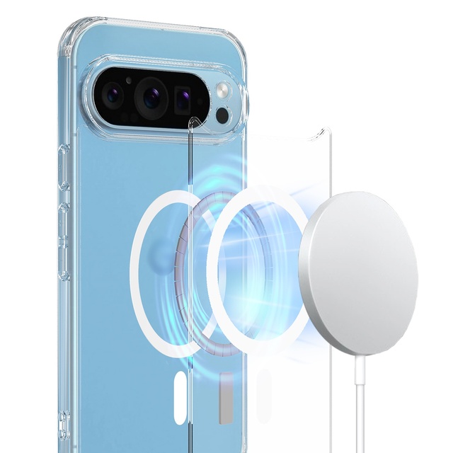 Google Pixel Case Transparent Magnetic Shockproof Waterproof TPU+PC Mobile Phone Case