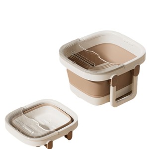 Foldable Foot Bath Tub Rectangle PP Material Massage Function Adult Use - Product Image 1