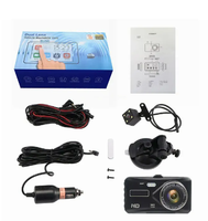 Caméra WIFI 1080P voiture 360 double caméra de tableau de bord avant et arrière pour voitures avec écran tactile IPS de 4 pouces caméra de tableau de bord