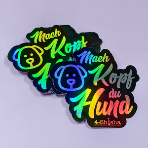Custom Printing Adhesive Label Laptop laser Rainbow hologram <b>decals</b> Waterproof <b>Vinyl</b> Sticker Die Cut holographic Sticker Custom - Product Image 4