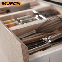 Ensemble de meubles de cuisine en chêne blanc, design en bois, rangement avec tiroirs, fabrication d'armoires de cuisine, prêt à assembler