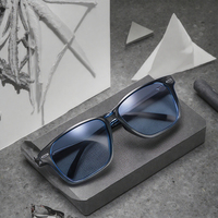 Classique bleu TR90 lunettes de soleil Vintage sport pilote Style avec lentille polarisée unisexe mode lunettes de soleil cadre marron pour hommes femmes