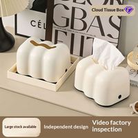 Boîte à mouchoirs en plastique, design moderne et épuré, pour bureau, table basse, usage domestique, style crème, à suspendre au mur