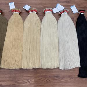 Venta superior Extensiones de cabello a granel 100% Cabello humano auténtico Color personalizado Sin enredos Sin desprendimiento listo para enviar extremos gruesos al por mayor - Product Image 6