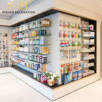 Étagères murales personnalisées pour pharmacie, comptoir de pharmacie en marbre de luxe, vitrine de présentation pour pharmacie, mobilier de pharmacie