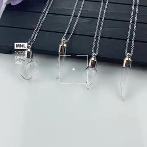 Collana di gioielli con ciondolo a goccia in vetro semplice fluorescente fluorescente all'ingrosso di personalità in stile euro-americano all'ingrosso - Product Image 3