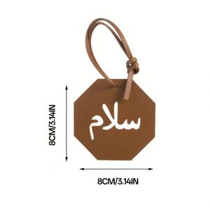 Exotic Arabic Alphabet <b>Bag</b> <b>Charm</b> Unique Cultural Luggage Tag Pendant Creative Backpack Accessory Travel Souvenir - Product Image 6