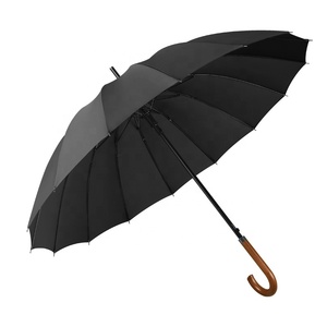 Ô dù golf tự động mở thẳng cao cấp, cán gỗ, in logo tùy chỉnh, chống gió - Product Image 1