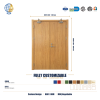 Porte exécutive contemporaine en acier fini, coupe-feu, pour bureau VIP gouvernemental, taille personnalisée, usine chinoise