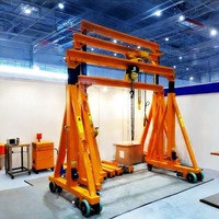 Grue portique à hauteur réglable pour levage de moules d'injection plastique, triphasée, capacité de charge 2t, 5t, 8t, avec roues