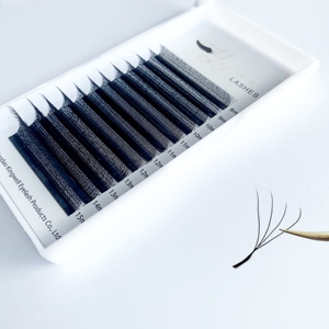 Cils synthétiques en forme de W 3D 4D <span class=keywords><strong>5D</strong></span> effet wispy pour extensions de cils volume croisé, marque OEM en marque blanche - Product Image 5