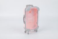 Vente en gros, étui de voyage vide pour cils, Mini étui pour cils, boîte de rangement bleu rose, petite valise pour cils brillant à lèvres