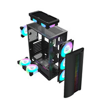 Lovingcool Factory OEM ODM Juego de PC Completo Gabinete de PC de Torre completa ATX Micro-ATX PC Gaming RGB Fan Case con fuente de alimentación