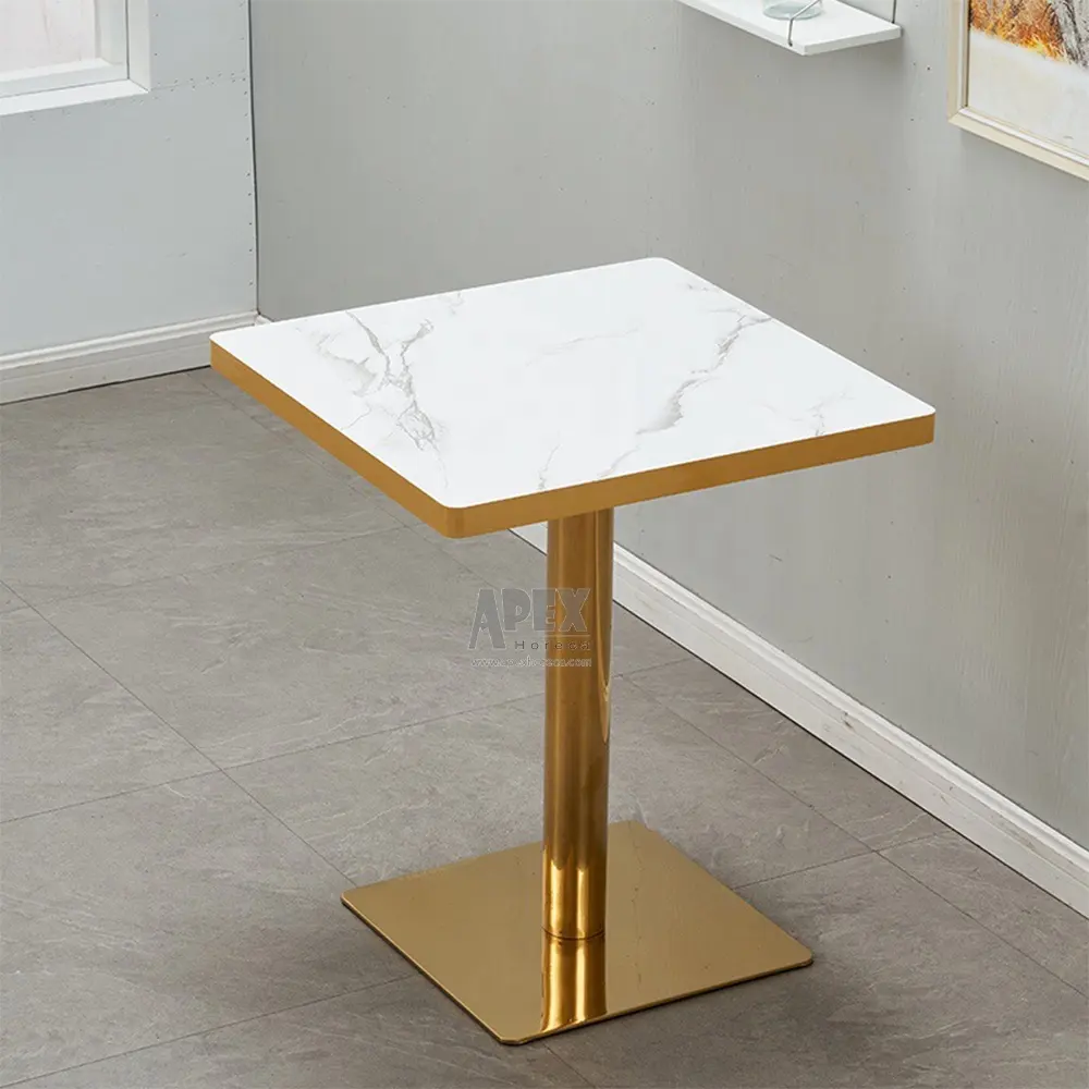 Лидер продаж, прочная металлическая основа для стола, плоская фурнитура для столовых ножек золотого цвета