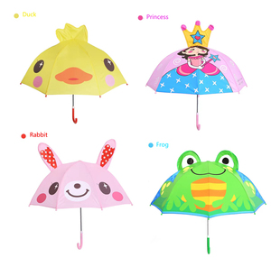 Vente en gros populaire 3D tigre baleine requin princesse Design Style classique <span class=keywords><strong>Parapluie</strong></span> droit ouvert manuel pour enfants - Product Image 1