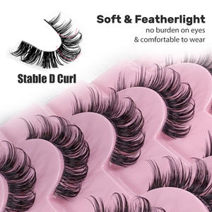 10 Paires Naturel Transparent Tige 3D Faux Vison Cils <span class=keywords><strong>Manga</strong></span> Cils Chaud Faux Cils Moelleux Doux Croix Cils Extension Maquillage - Product Image 4