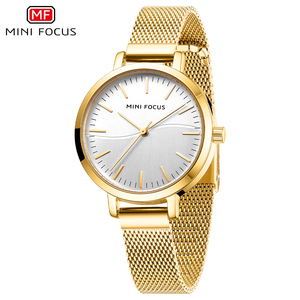 Montre de luxe pour femme en gros, à quartz, bracelet en maille d'acier inoxydable, étanche, Relogio Feminino - Product Image 1