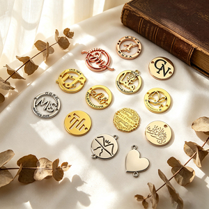 Étiquette métallique personnalisée sans nickel, logo de marque en relief, étiquette métallique pour vêtements, bagages, quincaillerie - Product Image 1