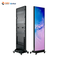 Écran LED pliable sur pied P1.2 P1.5 P1.8 P2.5, affichage couleur pleine résolution, écran vidéo pour la vente au détail en intérieur