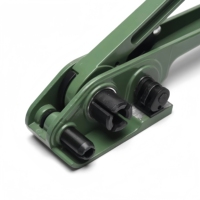 Tendeur manuel de sangles en fibre de polyester XW25, 13-25 mm, avec boucle métallique, outil de serrage portatif pour emballage