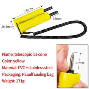 Pics à glace rétractables, prix d'usine de gros, pêche de sauvetage, awles de sécurité, poignée de <span class=keywords><strong>poisson</strong></span> - Product Image 4