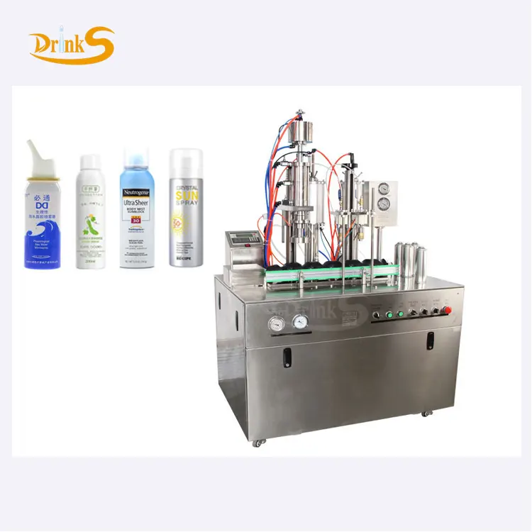 Semi-automatic Manual Cans Gas Aerosol Spray Paint Can Filling Machine