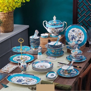 Ceramics Exquisite Dishes Plate Dinnerware Set Tableware Set High-end Household European-style Luxury Bone China Minimalist - Product Image 2