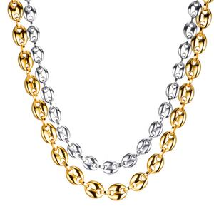 Collier Fatingna en acier inoxydable, bijoux classiques vintage, ensemble <span class=keywords><strong>de</strong></span> colliers en forme <span class=keywords><strong>de</strong></span> grains <span class=keywords><strong>de</strong></span> <span class=keywords><strong>café</strong></span> pour hommes - Product Image 1