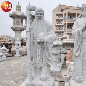 Tượng Điêu Khắc Thần Tài Cổ Xưa Ngoài Trời, Tượng Điêu Khắc Fu Lu Shou Ba Ngôi Sao May Mắn, Tượng Ông Già Trường Thọ - Product Image 6