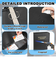 Carpeta de Archivos Personalizada STX, Carpeta de Documentos de Fibra de Vidrio, Carpeta de Anillas de 1.5 Pulgadas y 3 Anillas Resistente al Fuego, Carpetas Personalizadas
