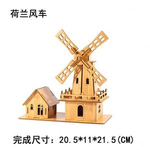 Rompecabezas 3D de Madera DIY al por Mayor, Modelos Hechos a Mano, Juego de Construcción de Cabañas, Juguetes de Madera Unisex para Niños de 5 a 7 Años, Aprendizaje Inteligente - Product Image 3